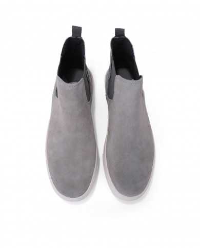 stivaletto gris da donna con etichetta logata sul lato | WALK IN PITAS