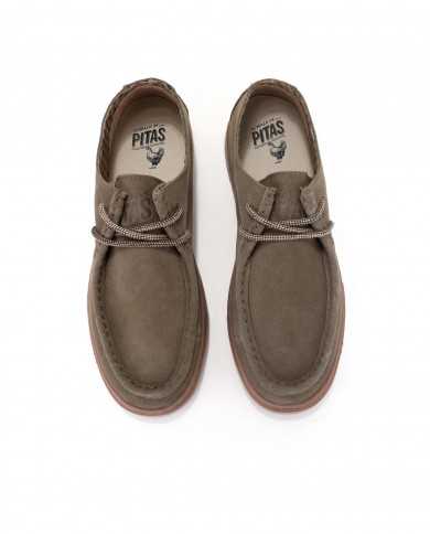 polacchino kaki da uomo effetto spazzolatura | WALK IN PITAS