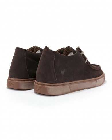 polacchino marrone da uomo effetto spazzolatura | WALK IN PITAS