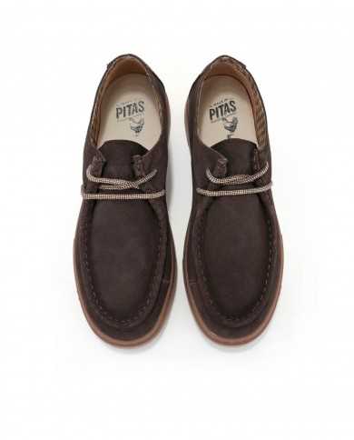 polacchino marrone da uomo effetto spazzolatura | WALK IN PITAS