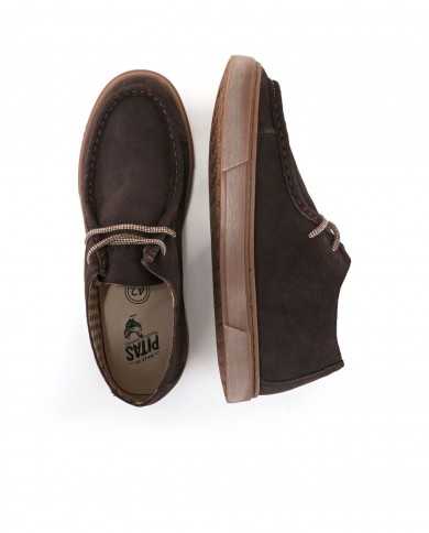 polacchino marrone da uomo effetto spazzolatura | WALK IN PITAS