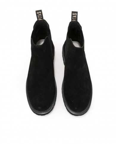stivale chelsea nero da uomo con etichetta logata | WALK IN PITAS