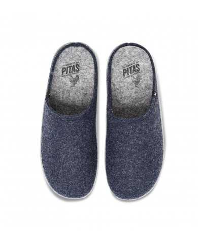 pantofola zueco marino da uomo tagliato a marengo | WALK IN PITAS