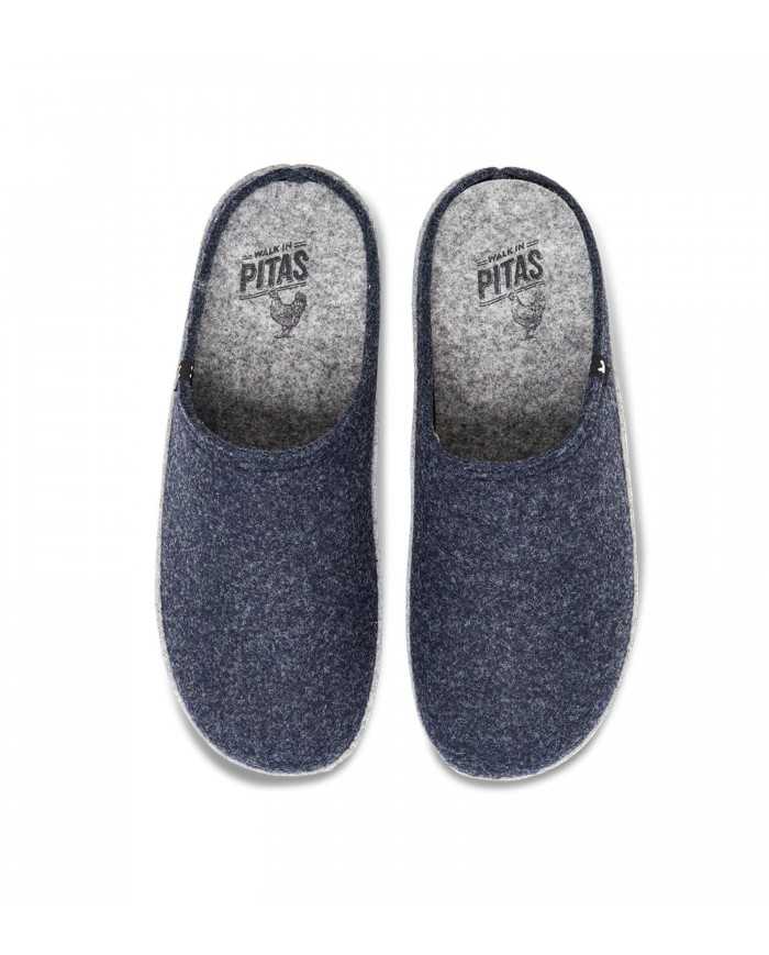 pantofola zueco marino da uomo tagliato a marengo | WALK IN PITAS pantofola zueco marino da uomo tagliato a marengo | WALK IN PITAS