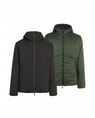 piumino reversibile black/green uomo con cerniere gommate | HOMEWARD