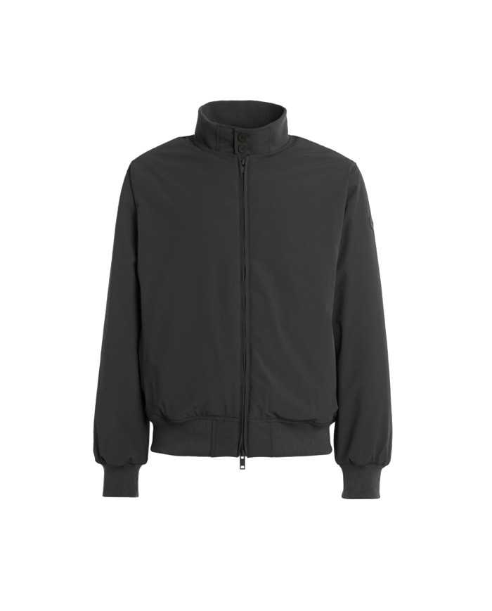 giacca bomber nera da uomo in nylon stretch giapponese | HOMEWARD giacca bomber nera da uomo in nylon stretch giapponese | HOMEWARD