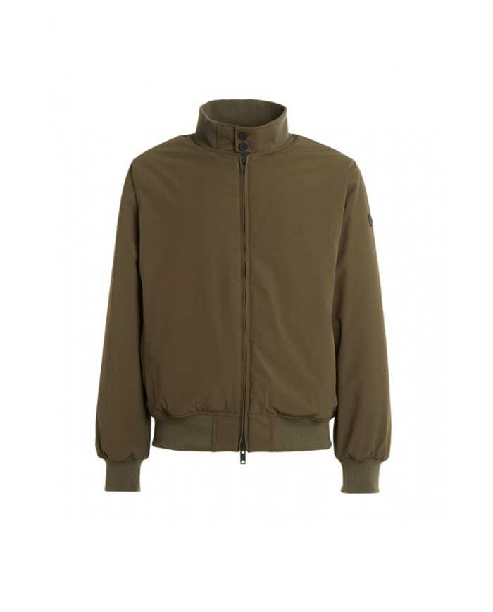 giacca bomber oliva da uomo in nylon stretch giapponese | HOMEWARD giacca bomber oliva da uomo in nylon stretch giapponese | HOMEWARD