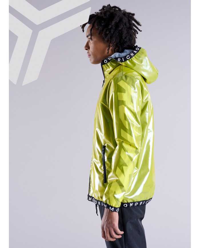 giubbotto giallo da uomo effetto gommato con fondo logato | RICHMOND