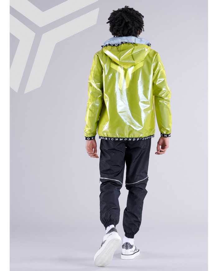 giubbotto giallo da uomo effetto gommato con fondo logato | RICHMOND