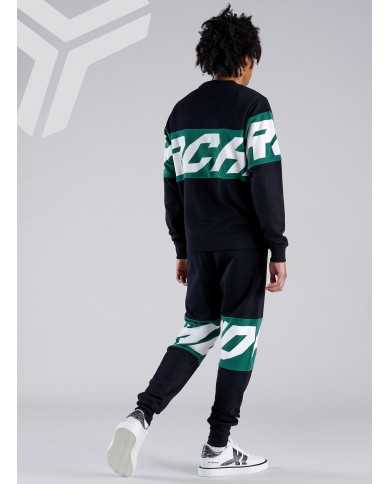 pantaloni nero da uomo con maxi logo stripes | RICHMOND