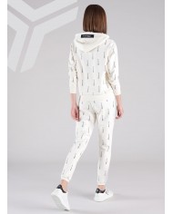 pantaloni bianco da donna logato verticalmente all-over | RICHMOND pantaloni bianco da donna logato verticalmente all-over | RICHMOND