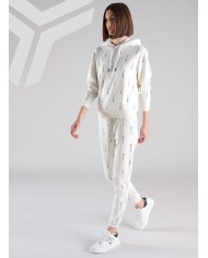 pantaloni bianco da donna logato verticalmente all-over | RICHMOND pantaloni bianco da donna logato verticalmente all-over | RICHMOND