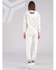 pantaloni bianco da donna logato verticalmente all-over | RICHMOND pantaloni bianco da donna logato verticalmente all-over | RICHMOND