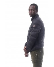 piumino nero/vulcan da uomo con logo gommato su manica | COLMAR piumino nero/vulcan da uomo con logo gommato su manica | COLMAR