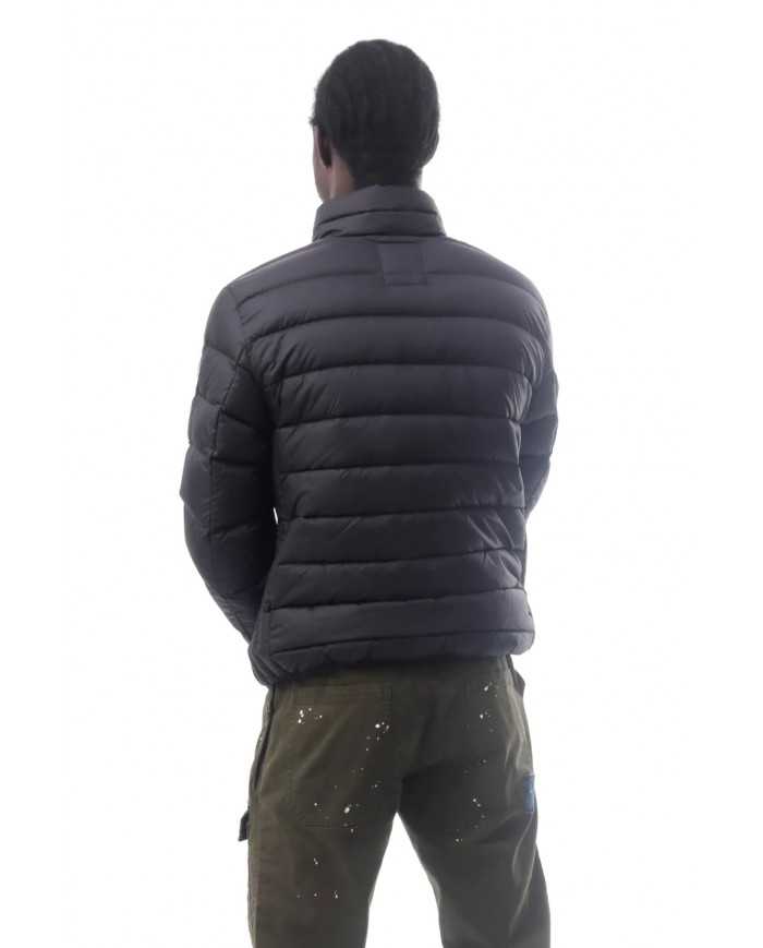 piumino nero/vulcan da uomo con logo gommato su manica | COLMAR piumino nero/vulcan da uomo con logo gommato su manica | COLMAR