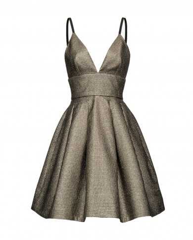 abito nero/oro/argento da donna con disegno borchie | PINKO