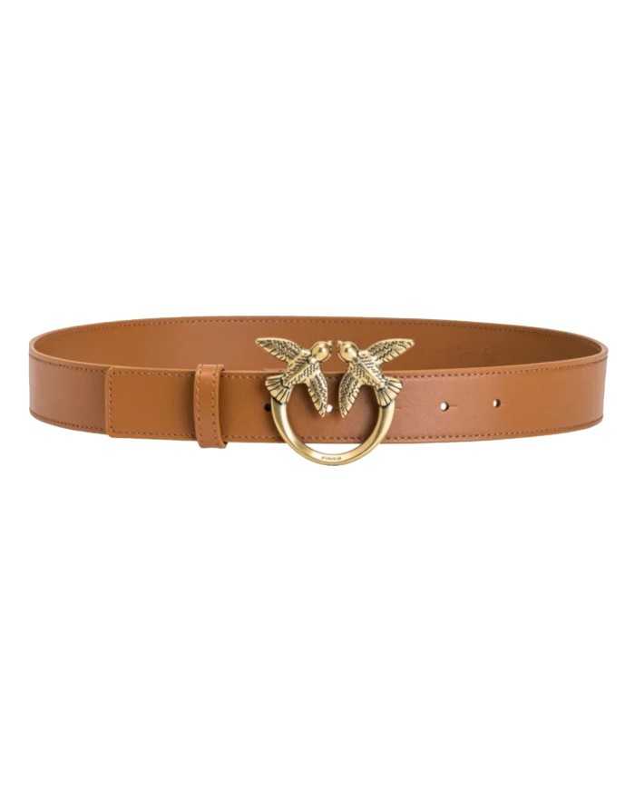 cintura H3 cuoio da donna con fibbia LOVE BIRDS CUT in metallo | PINKO cintura H3 cuoio da donna con fibbia LOVE BIRDS CUT in metallo | PINKO