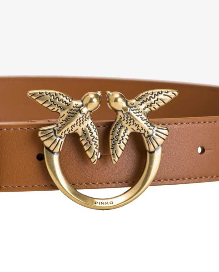 cintura H3 cuoio da donna con fibbia LOVE BIRDS CUT in metallo | PINKO cintura H3 cuoio da donna con fibbia LOVE BIRDS CUT in metallo | PINKO
