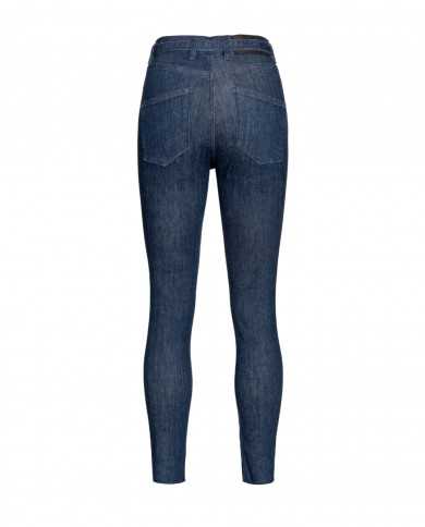 jeans denim scuro donna con fibbia LOVE BIRDS CUT in metallo | PINKO
