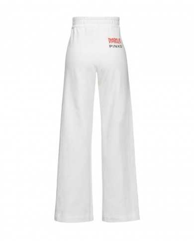 pantaloni joggers da donna con gioiello e e logo | PINKO x DIABOLIK