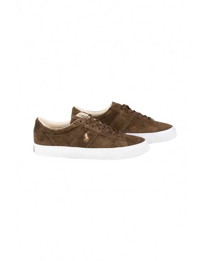 sneakers chocolate brown da uomo con logo ricamato | RALPH LAUREN sneakers chocolate brown da uomo con logo ricamato | RALPH LAUREN