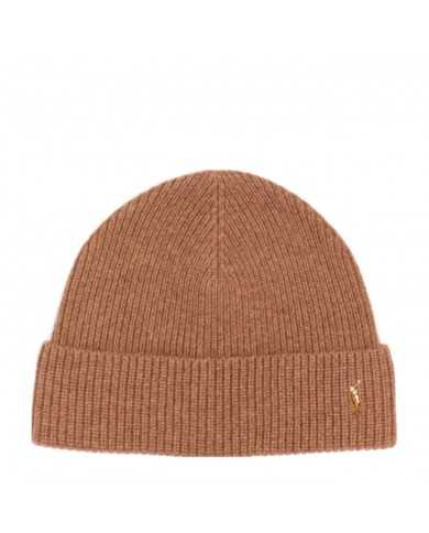 berretto honey brown uomo con logo ricamo su risvolto | RALPH LAUREN berretto honey brown uomo con logo ricamo su risvolto | RALPH LAUREN