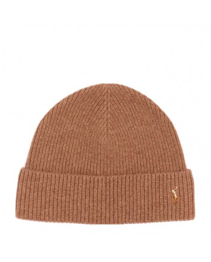 berretto honey brown uomo con logo ricamo su risvolto | RALPH LAUREN