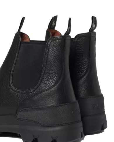 stivaletti neri da uomo con etichette logate in alto | RALPH LAUREN
