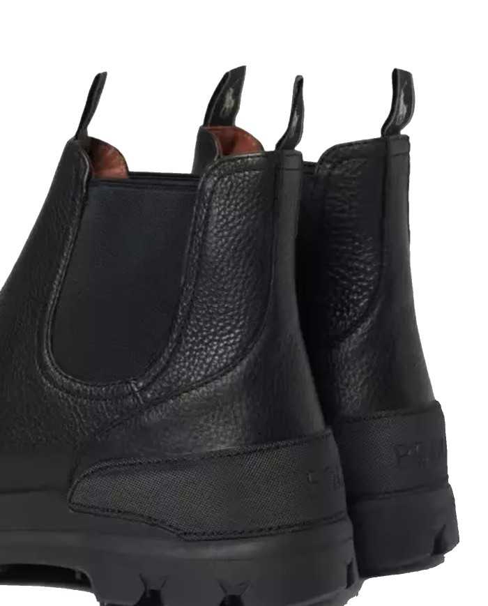 stivaletti neri da uomo con etichette logate in alto | RALPH LAUREN stivaletti neri da uomo con etichette logate in alto | RALPH LAUREN