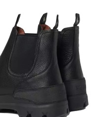 stivaletti neri da uomo con etichette logate in alto | RALPH LAUREN