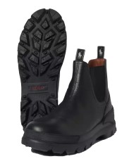 stivaletti neri da uomo con etichette logate in alto | RALPH LAUREN