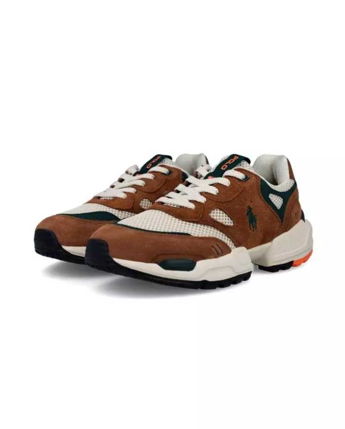 sneakers teak uomo con inserti retinati e logo ricamo | RALPH LAUREN