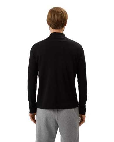 t-shirt lupetto nero da uomo con patch logata stampata | EA7