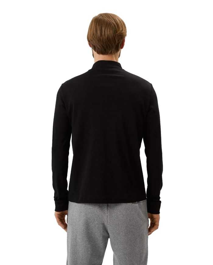 t-shirt lupetto nero da uomo con patch logata stampata | EA7 t-shirt lupetto nero da uomo con patch logata stampata | EA7