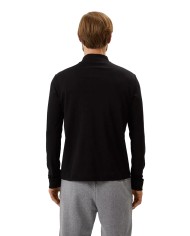 t-shirt lupetto nero da uomo con patch logata stampata | EA7 t-shirt lupetto nero da uomo con patch logata stampata | EA7