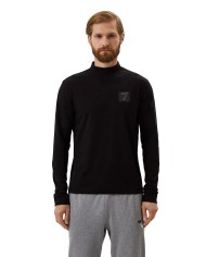 t-shirt lupetto nero da uomo con patch logata stampata | EA7 t-shirt lupetto nero da uomo con patch logata stampata | EA7