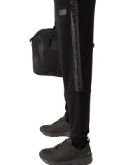 pantalone tuta nero da uomo con stripes logate cromate | EA7 pantalone tuta nero da uomo con stripes logate cromate | EA7