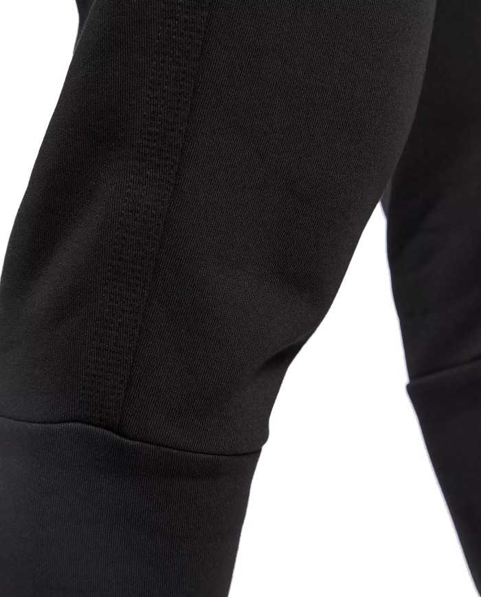 pantalone tuta nera da uomo con logo patch stampato in tono | EA7 pantalone tuta nera da uomo con logo patch stampato in tono | EA7