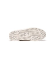 sneakers bianche e nere da uomo con patch logata sul lato | DIESEL