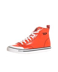 sneakers rosso da uomo con ricamo logato laterale | DIESEL
