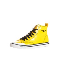 sneakers gialle da uomo con ricamo logato laterale | DIESEL