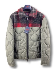 piumino verde militare da uomo trapuntato e in pile | BOB piumino verde militare da uomo trapuntato e in pile | BOB