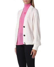 cardigan corto nero da donna con bottoni logati LOVE BIRDS | PINKO