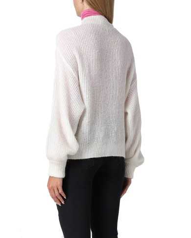 cardigan corto nero da donna con bottoni logati LOVE BIRDS | PINKO