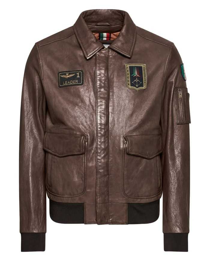 bomber modello pilota testa di moro con patch | AERONAUTICA MILITARE bomber modello pilota testa di moro con patch | AERONAUTICA MILITARE