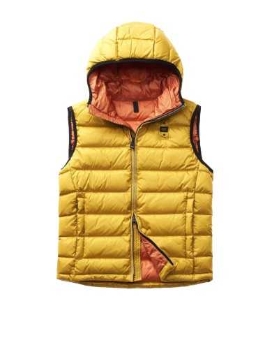piumino gilet smanicato tiglio selvatico/interno zucca uomo | BLAUER
