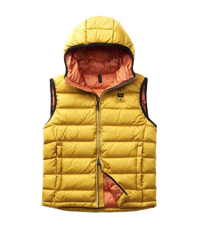 piumino gilet smanicato tiglio selvatico/interno zucca uomo | BLAUER