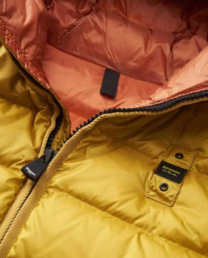 piumino gilet smanicato tiglio selvatico/interno zucca uomo | BLAUER