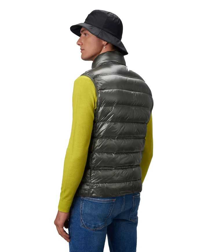 gilet tiglio selvatico da uomo imbottito in piuma con logo | BLAUER