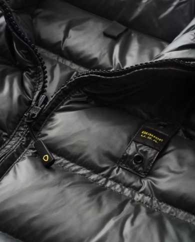 gilet tiglio selvatico da uomo imbottito in piuma con logo | BLAUER